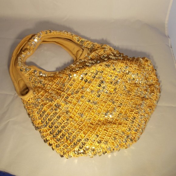 Preowned gold sequence purse/bag - Picture 2 of 3